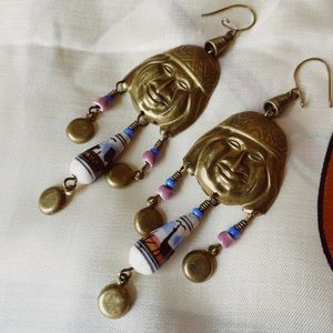 🦙🏜vintage, handmade earrings from Peru—super unique!!🏜🦙